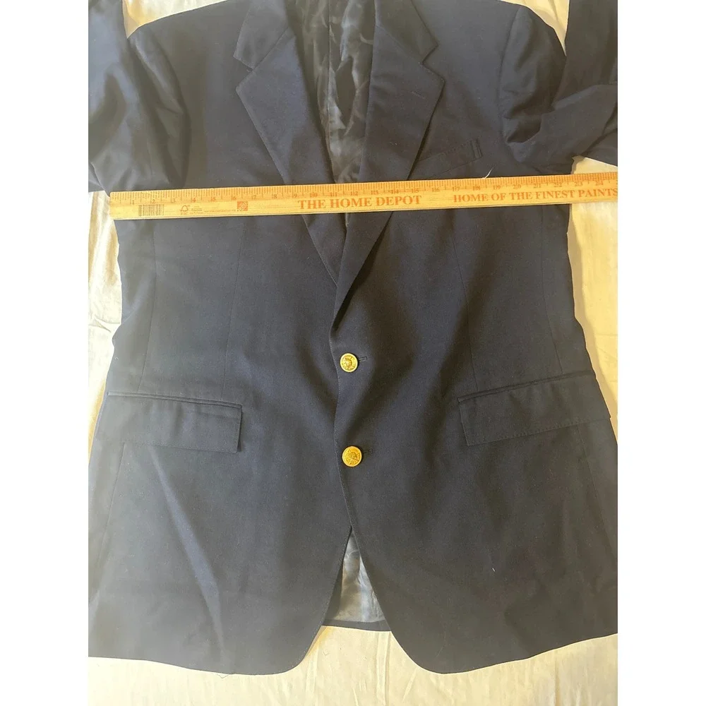 Polo Ralph Lauren Blazer Mens 42L Navy Blue  Gold‎ Crest Buttons USA